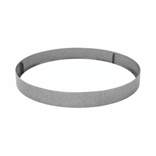 A silver metal circular ring with a textured finish, shown on a plain white background.