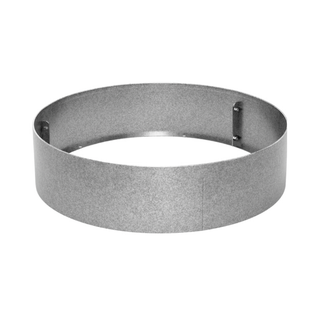 A silver metal circular ring with a textured finish and two small mounting tabs on the sides, shown on a plain white background.